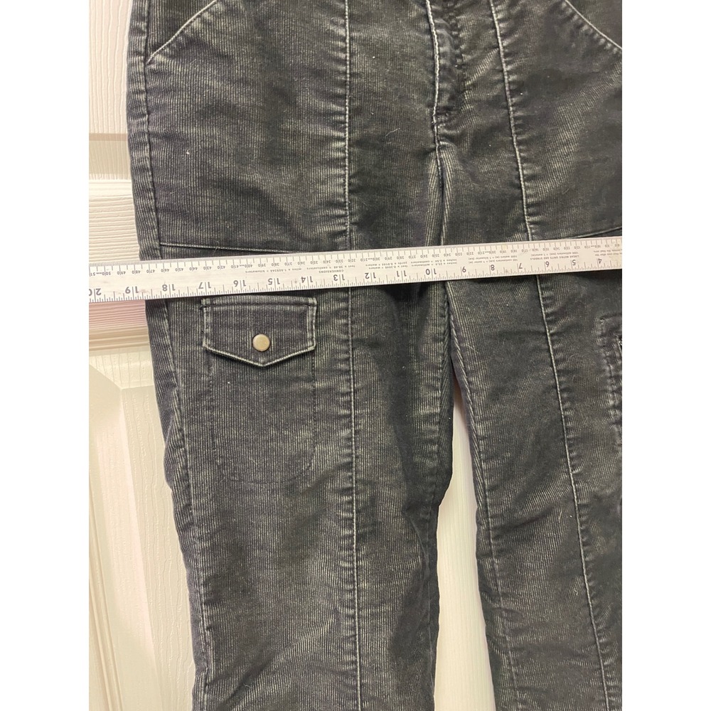Athleta Cargo Pants Womens 8 Blue Green Corduroy Utility Color Shift - Picture 15 of 17